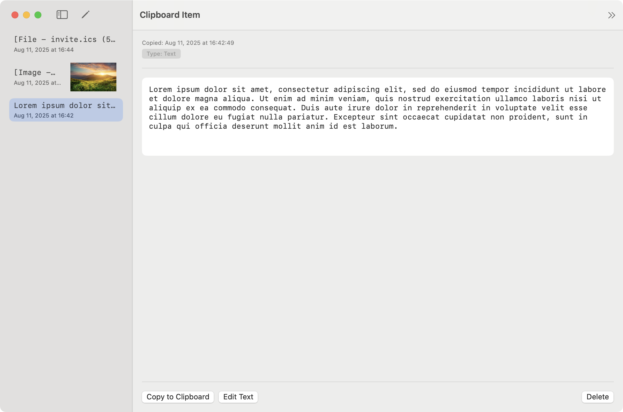 StoneClipboarderTool Text View
