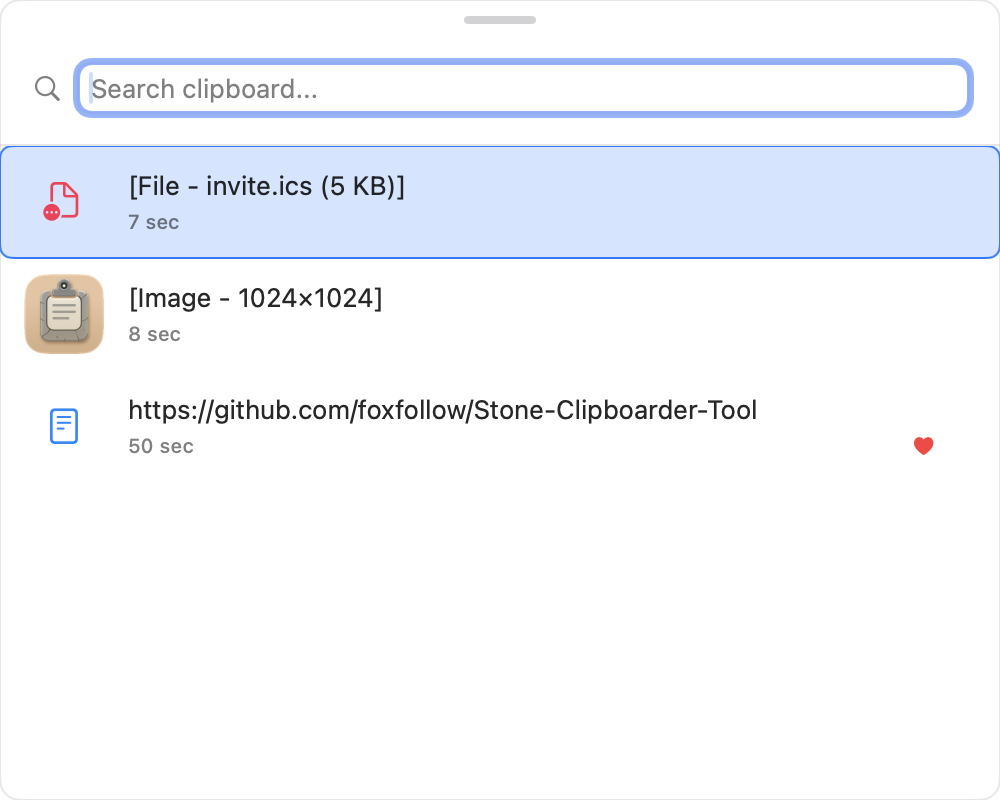 StoneClipboarderTool Quick Picker