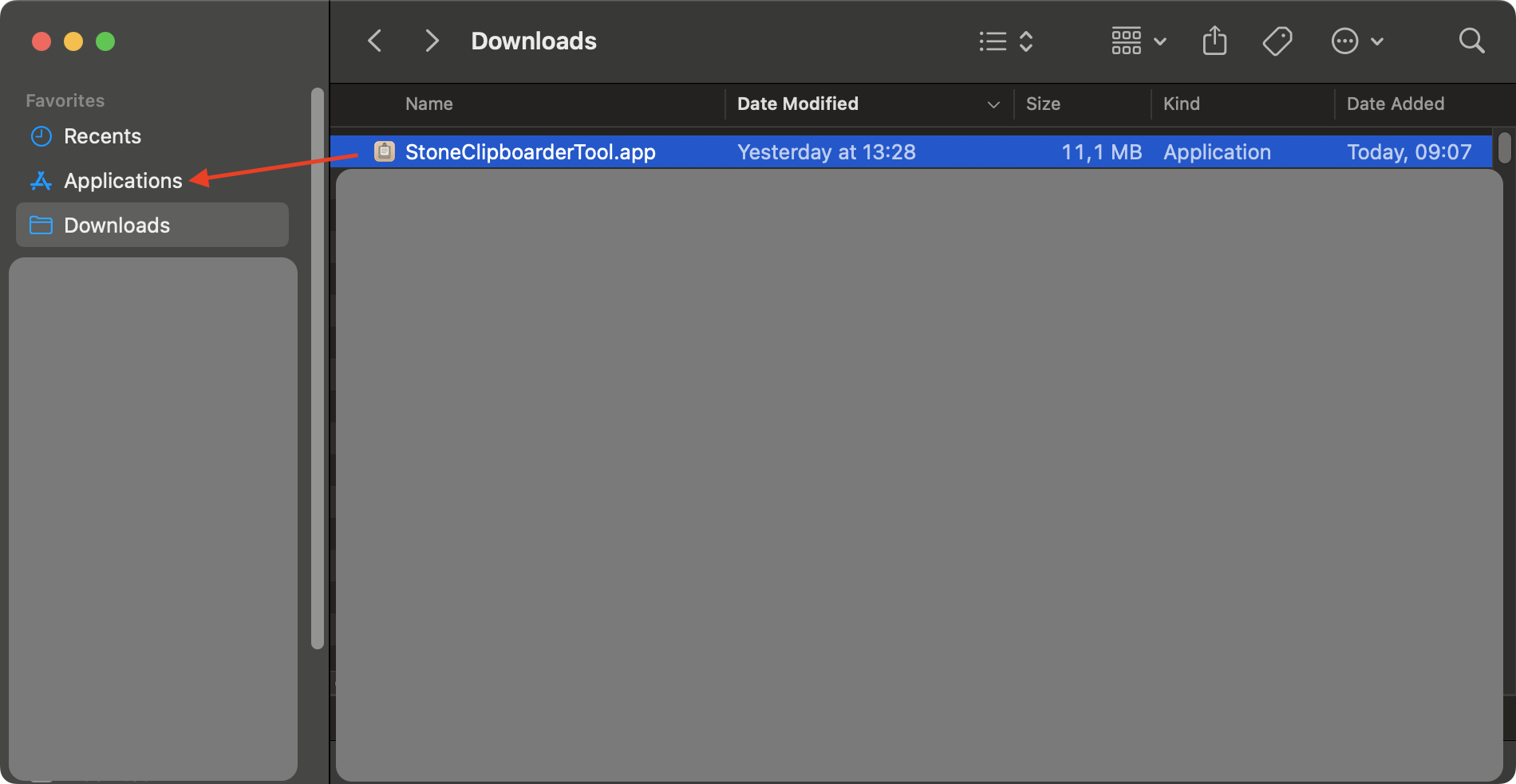 Move app to Applications folder