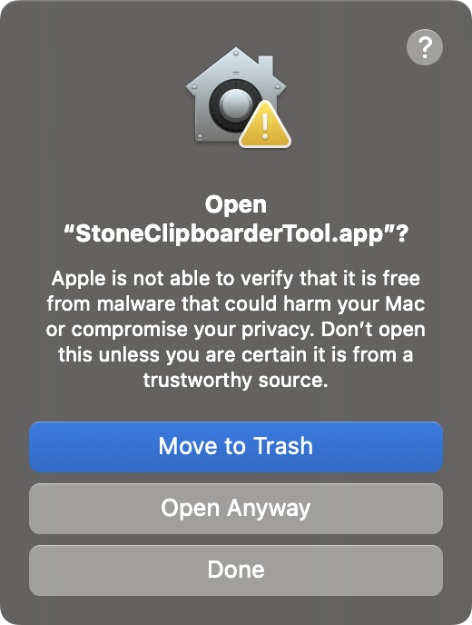 Click Open Anyway button